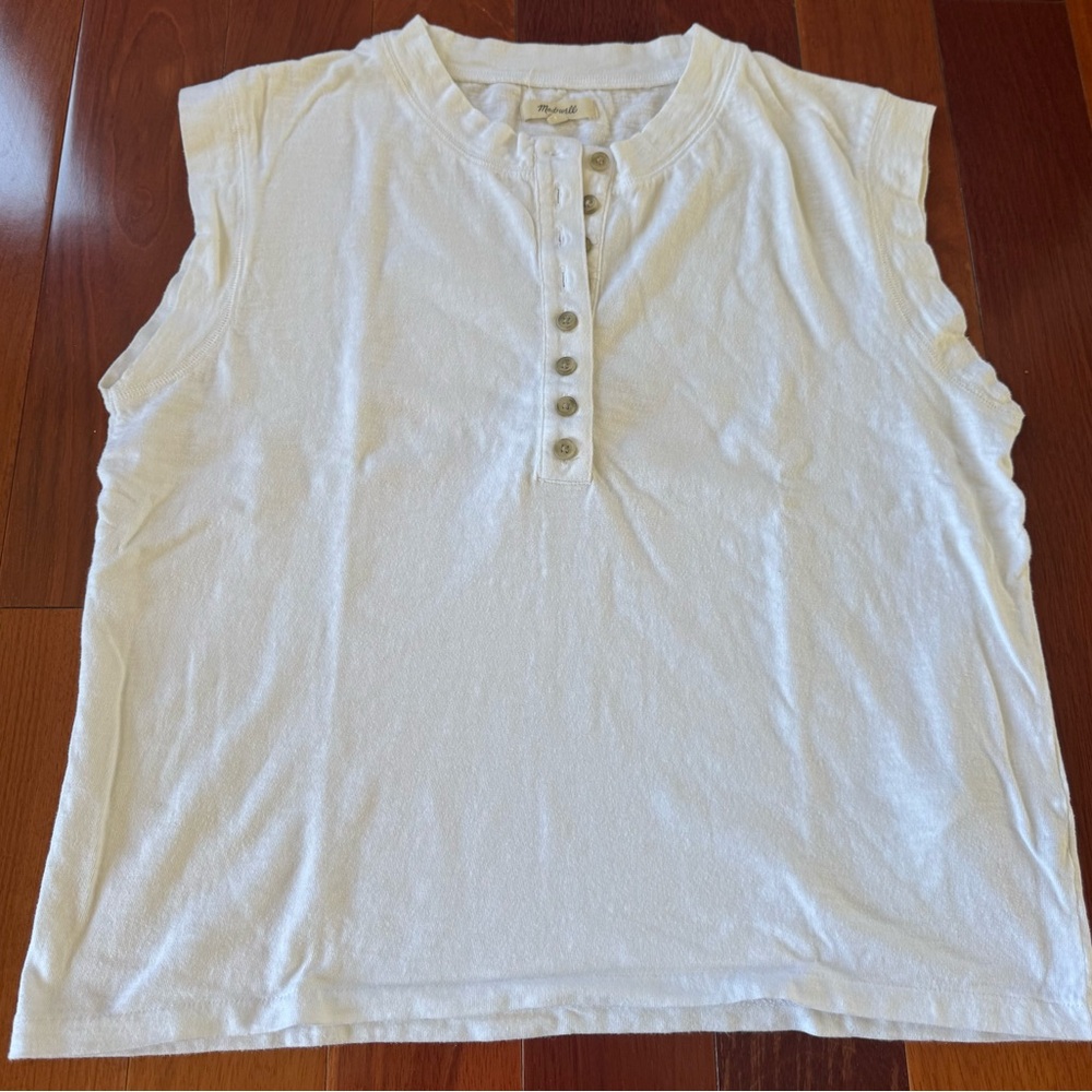 Madewell Garment Dyed Henley Muscle Tee